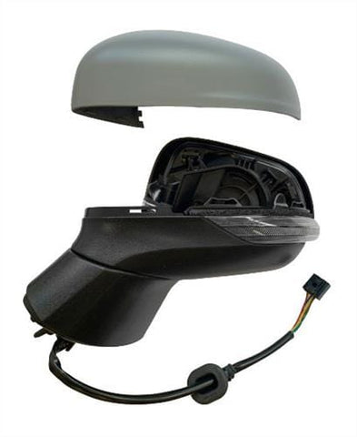 Ford Fiesta 5 Door Hatchback 2022-2024 Door Mirror Electric Heated Manual Fold No Foot Lamp With Primed Cover Passenger Side L