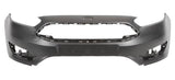 Ford Focus 5 Door Hatchback 2014-2018- Front Bumper No Wash Jet or Sensor Holes - Primed (Standard Models)