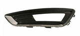 Ford Focus Estate 2014-2018 Front Bumper Grille Outer Section - With Lamp Hole - With Chrome Trim - Matt Black (Standard Models) Passenger Side L