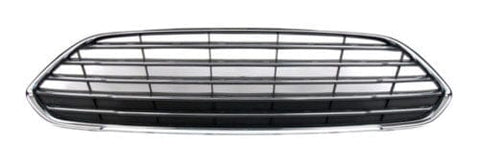 Ford Fiesta 3 Door Hatchback 2013-2017 MK7.5 Front Grille Chrome Slatted Version With Chrome Surround (Not ST/Zetec-S Models)