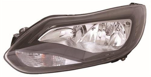 Ford Focus Estate 2011-2014 Headlamp Halogen Black Type Passenger Side L
