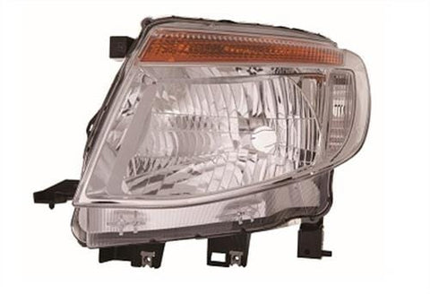 Ford Ranger Pickup 2012-2016 Headlamp With Amber Indicator Chrome Passenger Side L