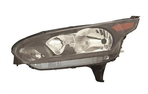 Ford Transit Connect Van 2014-2018 Headlamp Black Type With Amber Indicator Passenger Side L