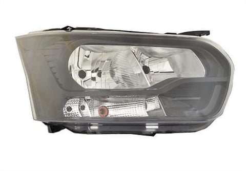 Ford Transit Van 2014-2019 Headlamp With Halogen Daytime Running Lamp - Black Driver Side R