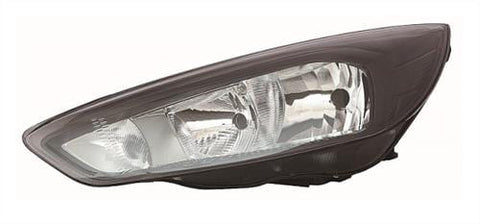 Ford Focus 5 Door Hatchback 2014-2018 Headlamp Halogen H7/H15 Bulb Type With Halogen Daytime Running Lamp Black Passenger Side L