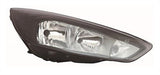 Ford Focus 5 Door Hatchback 2014-2018 Headlamp Halogen H7/H15 Bulb Type With Halogen Daytime Running Lamp Black Driver Side R
