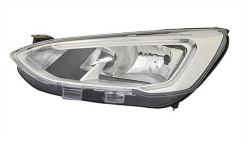 Ford Focus 5 Door Hatchback 2018-2022- Headlamp Halogen Type With LED Daytime Running Lamp - Chrome Passenger Side L