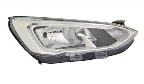 Ford Focus 5 Door Hatchback 2018-2022- Headlamp Halogen Type With LED Daytime Running Lamp - Chrome Driver Side R