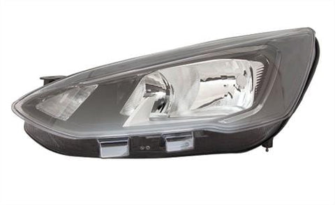 Ford Focus Estate 2018-2022 Headlamp Halogen Type With LED Daytime Running Lamp - Black Passenger Side L