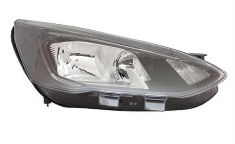 Ford Focus Estate 2018-2022 Headlamp Halogen Type With LED Daytime Running Lamp - Black Driver Side R