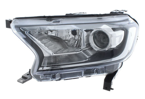 Ford Ranger Pickup 2019-2023- Headlamp Xenon With LED Daytime Running Lamp Black Passenger Side L