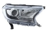 Ford Ranger Pickup 2019-2023- Headlamp Xenon Type With LED Daytime Running Lamp Black Driver Side R