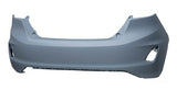 Ford Fiesta 3 Door Hatchback 2017-2022 MK8 Rear Bumper No Sensor Holes With Template to Drill Sensors (Not ST or ST-Line or Active Models) Primed