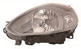 Fiat Punto Evo 3 Door Hatchback 2010-2012 Headlamp Grey Type With Grey Bezel Passenger Side L