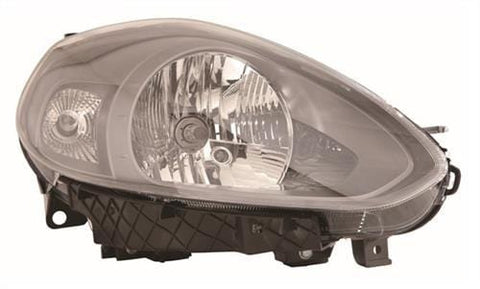 Fiat Punto Evo 5 Door Hatchback 2010-2012 Headlamp Grey Type With Grey Bezel Driver Side R
