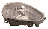 Fiat Punto 3 Door Hatchback 2012- Headlamp Grey Type With Grey Bezel Driver Side R