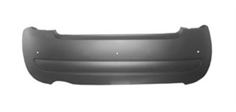 Fiat 500 Cabriolet 2009-2015 Rear Bumper With 3 Sensor Holes - Primed (Not S/Abarth Models) 