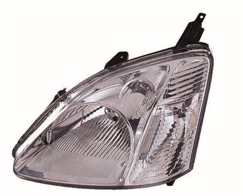 Honda Civic 3 Door Hatchback 2001-2003 Headlamp All Models - Except Sport Chrome Passenger Side L