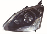 Honda Civic 3 Door Hatchback 2003-2006 Headlamp Black (Type-R & Sport Models) Passenger Side L
