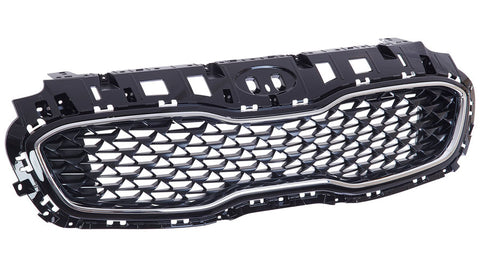 Kia Sportage Hatchback 2018-2022 Front Grille Matt Black With Chrome Frame (Standard Models) 