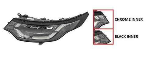 Land Rover Discovery Estate 2017- Headlamp LED Type With Adaptive Lighting Black Inner Section Passenger Side L