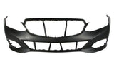 Mercedes E-Class Saloon 2013-2016 Front Bumper No Wash Jet Holes - Includes Template To Drill Sensor Holes - Primed (Standard Models)
