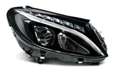 Mercedes C-Class Saloon 2014-2018 Headlamp LED Type No Cornering Lamp With LED Daytime Running Lamp Driver Side R