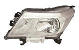 Nissan Navara Pickup 2016-2022- Headlamp Halogen Version Chrome Passenger Side L