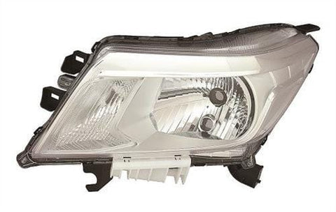 Nissan Navara Pickup 2016-2022- Headlamp Halogen Version Chrome Passenger Side L
