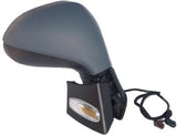 Peugeot 207 3 Door Hatchback 2009-2012 Door Mirror Electric Heated Manual Fold Type With Primed Cover Driver Side R