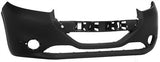 Peugeot 208 5 Door Hatchback 2012-2015 Front Bumper No Sensor Holes - Primed
