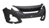 Peugeot 3008 Hatchback 2017-2021- Front Bumper With Sensor Holes - No Camera/Blind Spot Hole - Primed (LED Headlamp Models)
