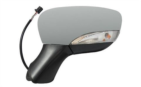 Renault Clio 5 Door Hatchback 2013-2016 Door Mirror Electric Heated Manual Fold Type With Primed Cover Passenger Side L