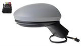 Renault Clio 5 Door Hatchback 2019- Door Mirror Electric Heated Power Fold For Models With Blind Spot System Primed Driver Side R