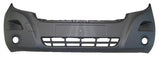 Renault Master Van 2014-2019- Front Bumper With Lamp Holes - Black