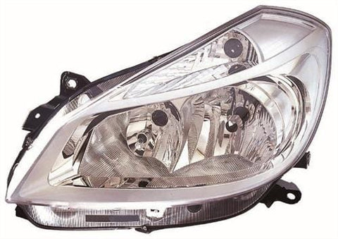 Renault Clio 3 Door Hatchback 2005-2009 Headlamp Halogen Type - Chrome (Not Cornering Type) Passenger Side L