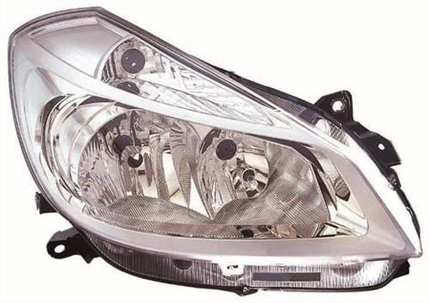 Renault Clio 3 Door Hatchback 2005-2009 Headlamp Halogen Type - Chrome (Not Cornering Type) Driver Side R