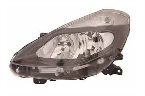 Renault Clio 5 Door Hatchback 2009-2013 Headlamp Halogen Version Not Cornering Type Black Passenger Side L