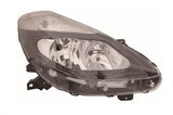 Renault Clio 5 Door Hatchback 2009-2013 Headlamp Halogen Version Not Cornering Type Black Driver Side R