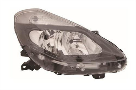 Renault Clio 3 Door Hatchback 2009-2012 Headlamp Halogen Version Not Cornering Type Black Driver Side R