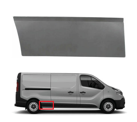 Renault Trafic Van 2014-2019 Side Panel Trim Rear Section - Textured Primed (Long Wheel Base Models) Driver Side R