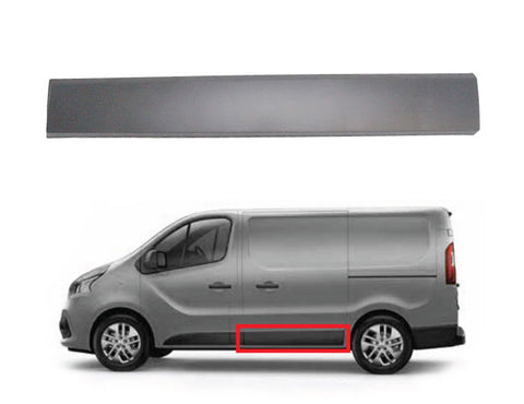 Renault Trafic Van 2014-2019 Side Panel Trim Sliding Door Section Passenger Side L - Textured Primed