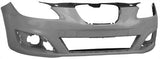 Seat Leon 5 Door Hatchback 2009-2013 Front Bumper No Wash Jet Holes - No Sensor Holes - Primed (Standard Models)