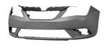 Seat Ibiza 3 Door Hatchback 2012-2015 Front Bumper No Wash Jet or Sensor Holes - Primed (Standard Models)