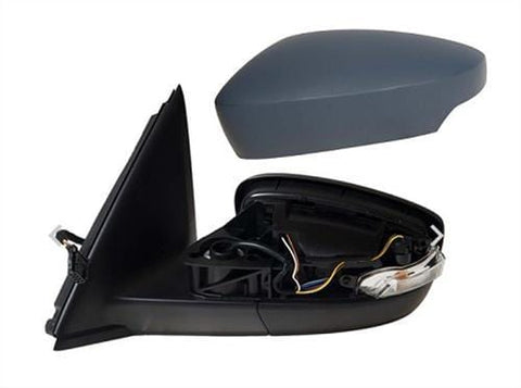 Skoda Fabia Estate 2015-2018- Door Mirror Electric Heated Manual Fold Type With Primed Cover Passenger Side L