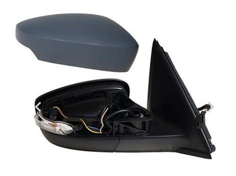 Skoda Fabia Hatchback 2015-2018- Door Mirror Electric Heated Manual Fold Type With Primed Cover Driver Side R