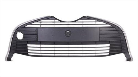 Toyota Yaris 5 Door Hatchback 2014-2017 Front Bumper Grille Centre Section With Chrome Trim Matt Black 