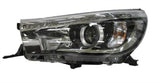 Toyota Hilux Pickup 2016-2020- Headlamp With LED Daytime Running Lamp - Black Passenger Side L
