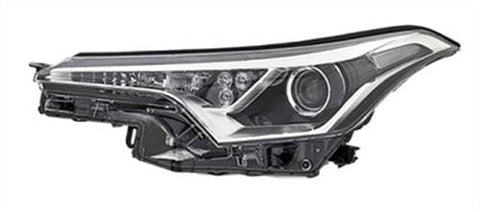 Toyota C-HR Hatchback 2016-2019 Headlamp With Projector Lamp With LED Daytime Running Lamp Black Inner Passenger Side L