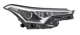 Toyota C-HR Hatchback 2016-2019 Headlamp With Projector Lamp With LED Daytime Running Lamp Black Inner Driver Side R